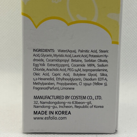 πΌ esfolio πΌ Egg Yolk Extracts Cleansing Foam Dry Skin Face Korea BeautyπΌ 2024 - Picture 2 of 4